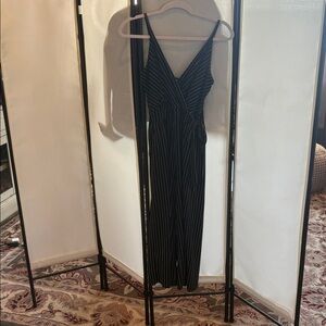 Kaileigh Black and White Striped Dress